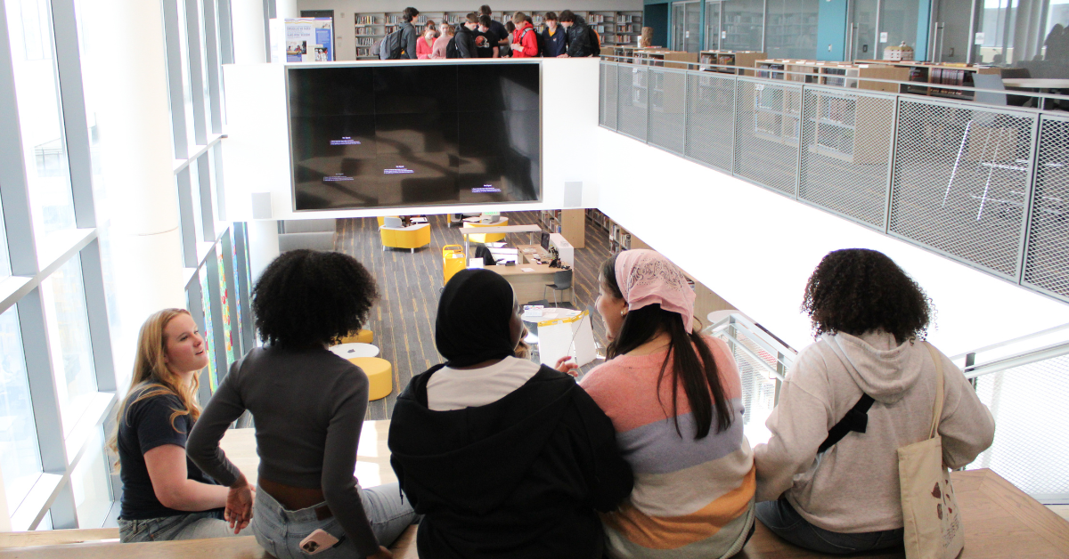 students in a room